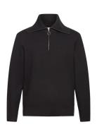 Ryder Half Zip 10490 Tops Knitwear Half Zip Jumpers Black Samsøe Samsø...