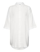 Vmnatali 3/4 Long Overshirt Wvn Ga Noos Tops Overshirts White Vero Mod...