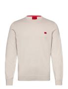 San Cassius-C1 Designers Knitwear Round Necks Beige HUGO