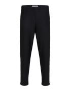 Slhstraight196-Plisse Trouser Ex Bottoms Trousers Casual Black Selecte...