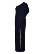 Cape Georgette -Shoulder Jumpsuit Bottoms Jumpsuits Navy Lauren Ralph ...