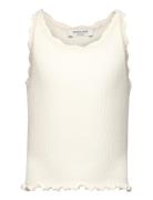 Rkbeatha Sl Top W/ Lace Tops T-shirts Sleeveless Cream Rosemunde Kids