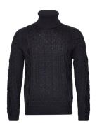 Onsrigge Reg 3 Cable Roll Neck Knit Tops Knitwear Turtlenecks Navy ONL...