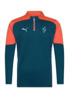 Neymar Jr Creativity 1/4 Zip Top Sport T-shirts Long-sleeved Blue PUMA