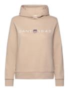 Reg Printed Graphic Hoodie Tops Sweat-shirts & Hoodies Hoodies Beige G...