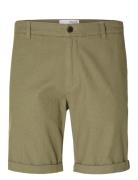 Slhslim-Luton Flex Shorts Noos Bottoms Shorts Chinos Shorts Green Sele...