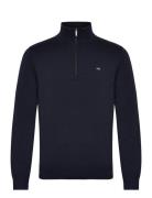 Clay Cotton Half-Zip Sweater Tops Knitwear Half Zip Jumpers Navy Lexin...