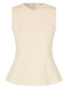 Hollismd Top Tops Blouses Sleeveless Cream Modström