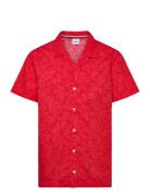 Short Sleeve Shirt Tops Shirts Short-sleeved Shirts Red BOSS