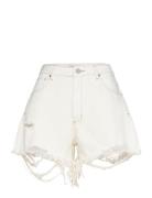 A Venice Short White Fade Rip Fade Rip Bottoms Shorts Denim Shorts Whi...