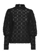 Thiki Tops Blouses Long-sleeved Black Munthe