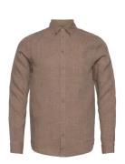 Theo Linen Shirt Tops Shirts Casual Brown Mos Mosh Gallery