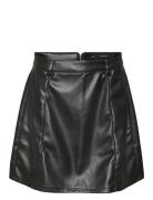 Vmwilla Hw Short Pl Skirt Kort Skjørt Black Vero Moda