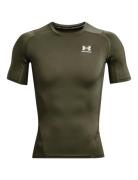 Ua Hg Armour Comp Ss Sport T-shirts Short-sleeved Khaki Green Under Ar...