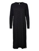 Ls Nightdress Aop Jersey Nattkjole Black Lindex