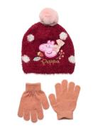 Bonnet & Gloves Accessories Headwear Hats Beanie Pink Gurli Gris