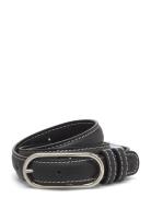 Glossy Nola Leather Belt Belte Black Becksöndergaard