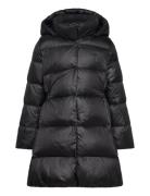 Quilted Long Jacket Fôret Kåpe Black Ralph Lauren Kids