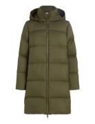 Hw Down Casual Coat Fôret Kåpe Khaki Green Tommy Hilfiger