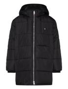 Essential Parka Puffer Fôret Jakke Black Calvin Klein