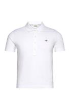 Emb Archive Shield Polo Tops Polos Short-sleeved White GANT