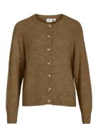 Vijulaja O-Neck L/S Knit Cardigan Tops Knitwear Cardigans Brown Vila