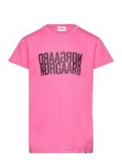 Single Organic Tuvina Tee Tops T-shirts Short-sleeved Pink Mads Nørgaa...