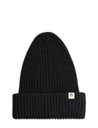 Knitted Rib Fold Up Hat Accessories Headwear Hats Beanie Black Mini Ro...