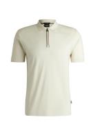 C-Polston 36 Tops Polos Short-sleeved Cream BOSS