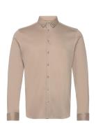 Mmgmarco Jersey Shirt Tops Shirts Casual Beige Mos Mosh Gallery