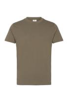 Slim-Fit Cotton T-Shirt Tops T-shirts Short-sleeved Khaki Green Mango