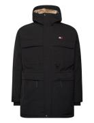 Tjm Tech Canvas Parka Parkas Jakke Black Tommy Jeans