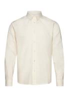 Cotton / Linen Shirt L/S Tops Shirts Casual Cream Clean Cut Copenhagen