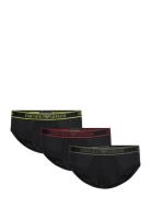 Men's Knit 3-Pack Brief Underbukser Y-frontunderbukser Black Emporio A...