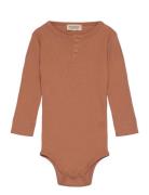 Body Ls Bodies Long-sleeved Orange MarMar Copenhagen