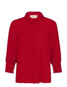 Nolacr Shirt Tops Shirts Long-sleeved Red Cream