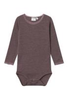 Nmfwang Wool Needle Ls Body Solid Bodies Long-sleeved Brown Name It