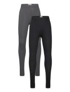 Leggings 2-Pack Bottoms Leggings Black Creamie