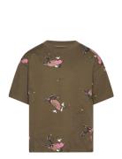 Tnlex Os S_S Tee Tops T-shirts Short-sleeved Khaki Green The New