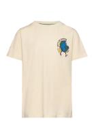 Tnlogan S_S Tee Tops T-shirts Short-sleeved Beige The New