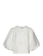 Msbrenda Short Jacket Tops Shirts Long-sleeved White Minus