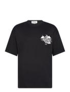 As De Pique Ss Tshirt Tops T-shirts Short-sleeved Black SIXTH JUNE