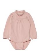 Body Ls Bodies Long-sleeved Pink Minymo