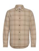 Kash Check Shirt Tops Shirts Casual Beige Les Deux