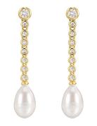 Pearl Drop Studs- Gold Accessories Jewellery Earrings Studs Gold LUV A...