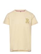 Tnlova S_S Tee Tops T-shirts Short-sleeved Yellow The New