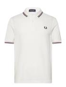 Twin Tipped Fp Shirt Tops Polos Short-sleeved White Fred Perry