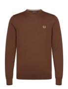 Classic C/N Jumper Tops Knitwear Round Necks Brown Fred Perry