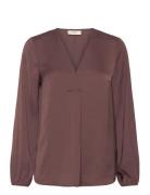 Rindaiw Blouse Tops Blouses Long-sleeved Brown InWear