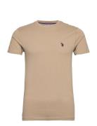 Uspa T-Shirt Arjun Men Tops T-shirts Short-sleeved Beige U.S. Polo Ass...